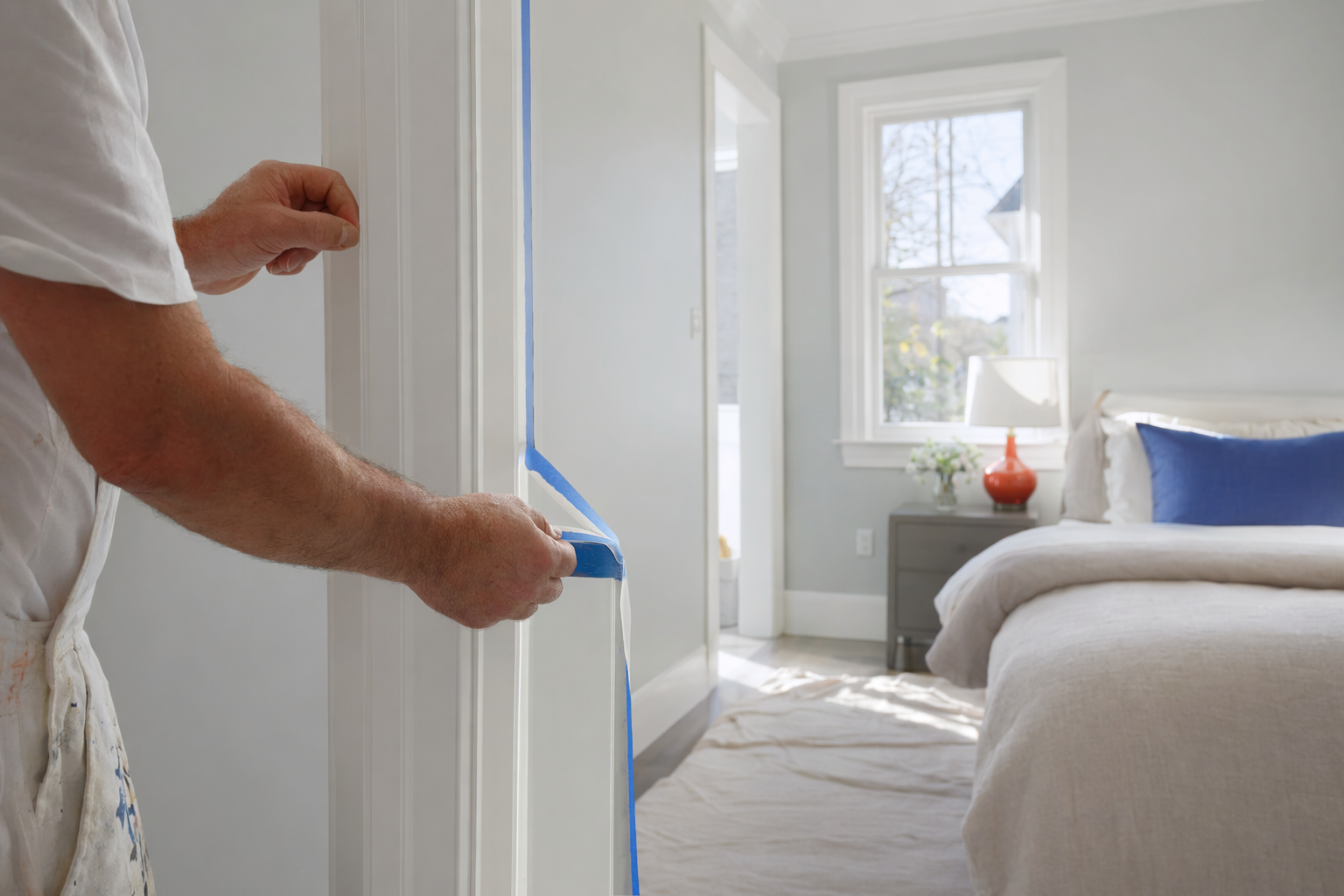 Painting a bedroom